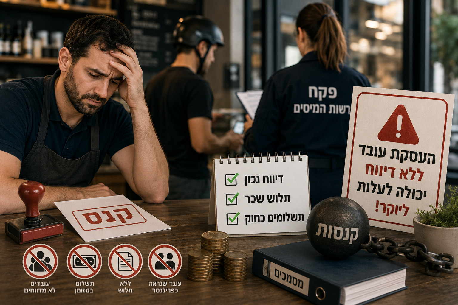 מה קורה אם עסק לא מדווח על עובדים בישראל