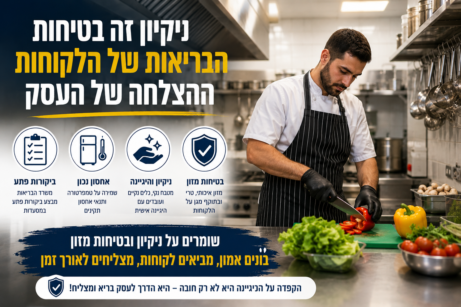 למה מסעדות ועסקי אוכל בישראל חייבים לשמור על היגיינה ובטיחות מזון