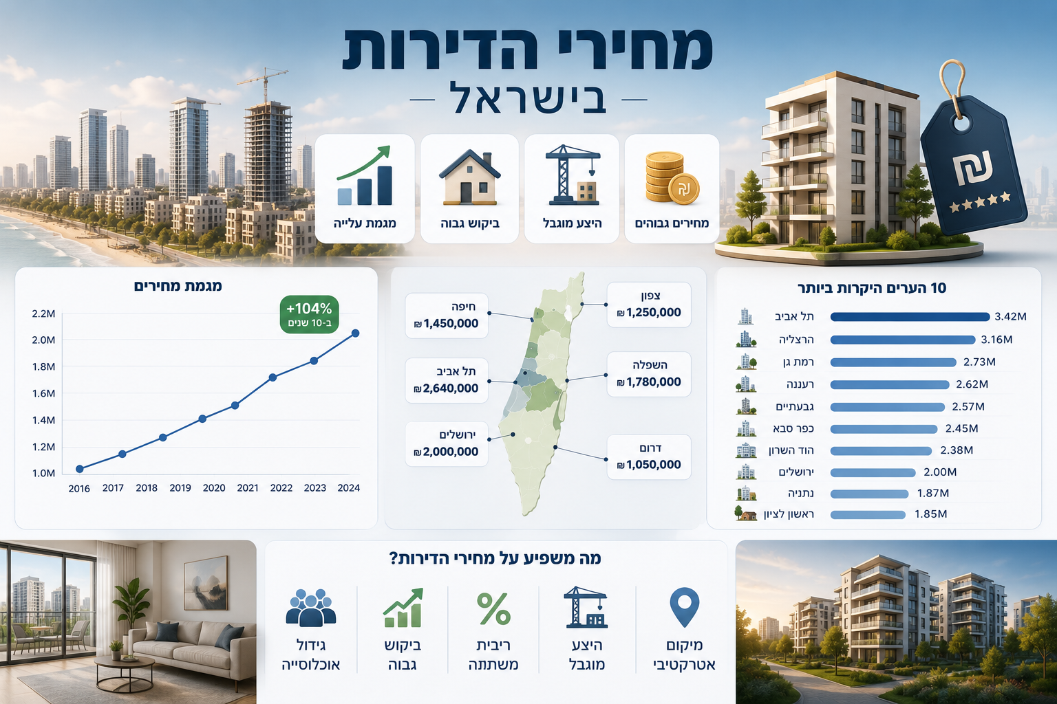 מחירי הדירות בישראל: לאן פניו של שוק הנדל"ן?
